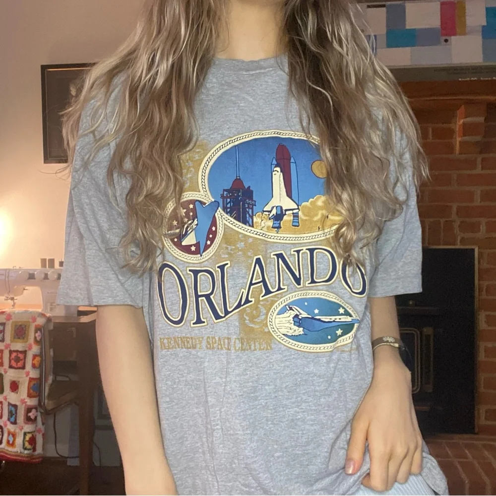 Vintage 90s Orlando Kennedy Space Center Space Shuttle NASA Travel Overs… - Picture 3 of 15